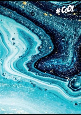 Füzet, tűzött, A4, vonalas, 96 lap, COOL BY VICTORIA, "Fluid art"