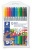 Filctoll készlet, 1-3 mm, kétvégű, kimosható, STAEDTLER "Noris® 320", 10 különböző szín